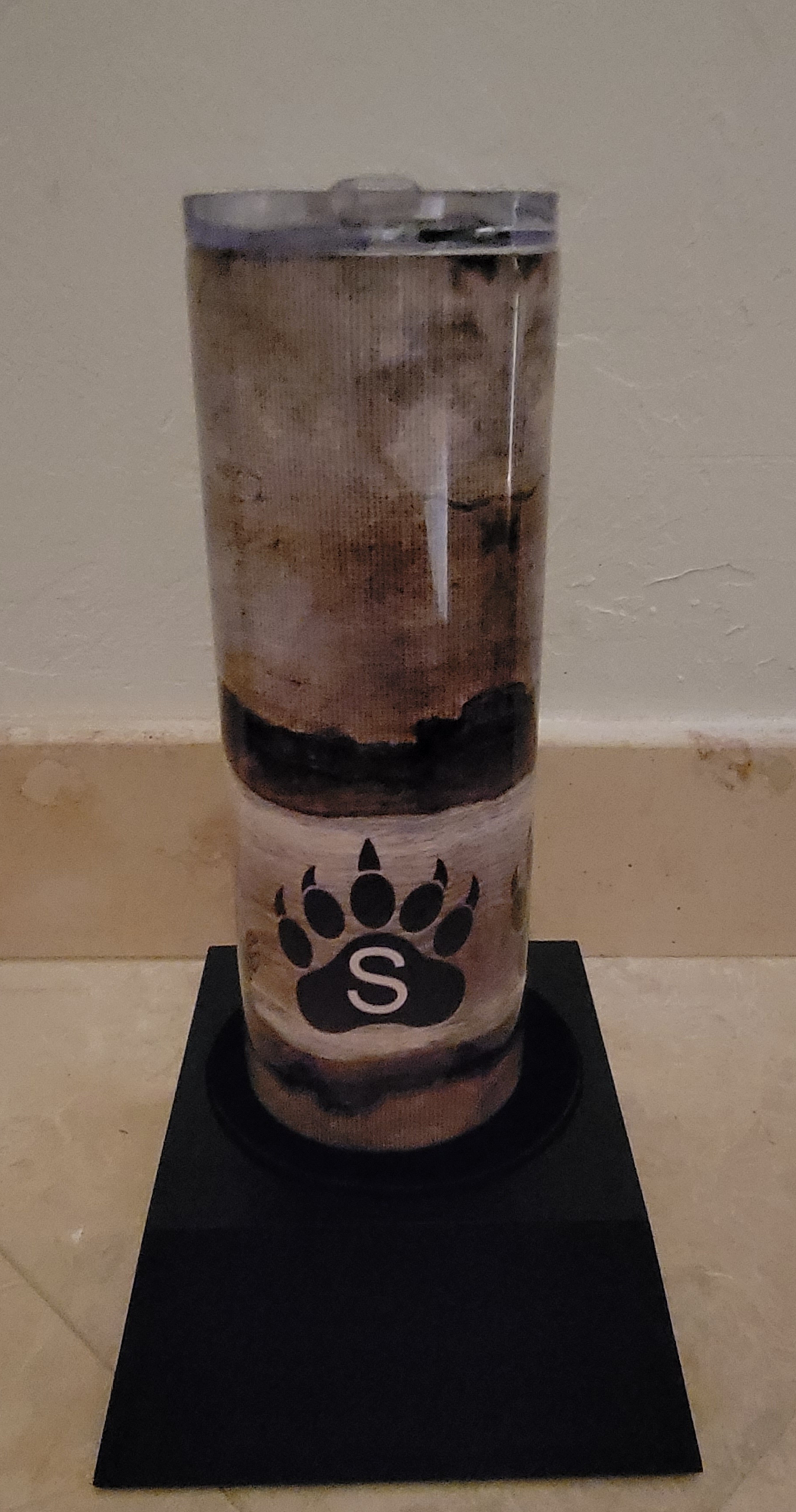 TUM217 Bear Tumbler made with sublimation printing