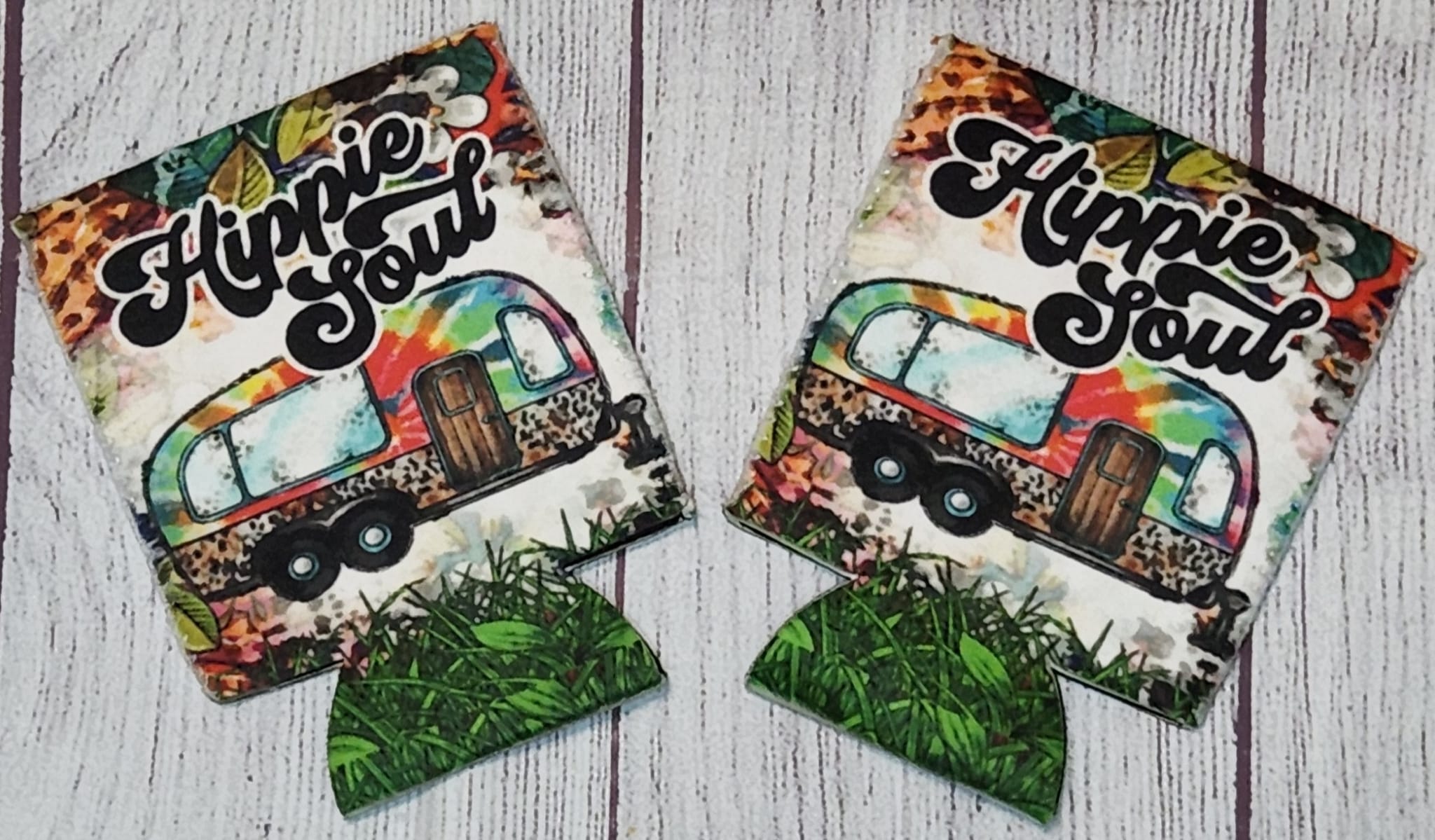 Hippie Soul koozie made with sublimation printing