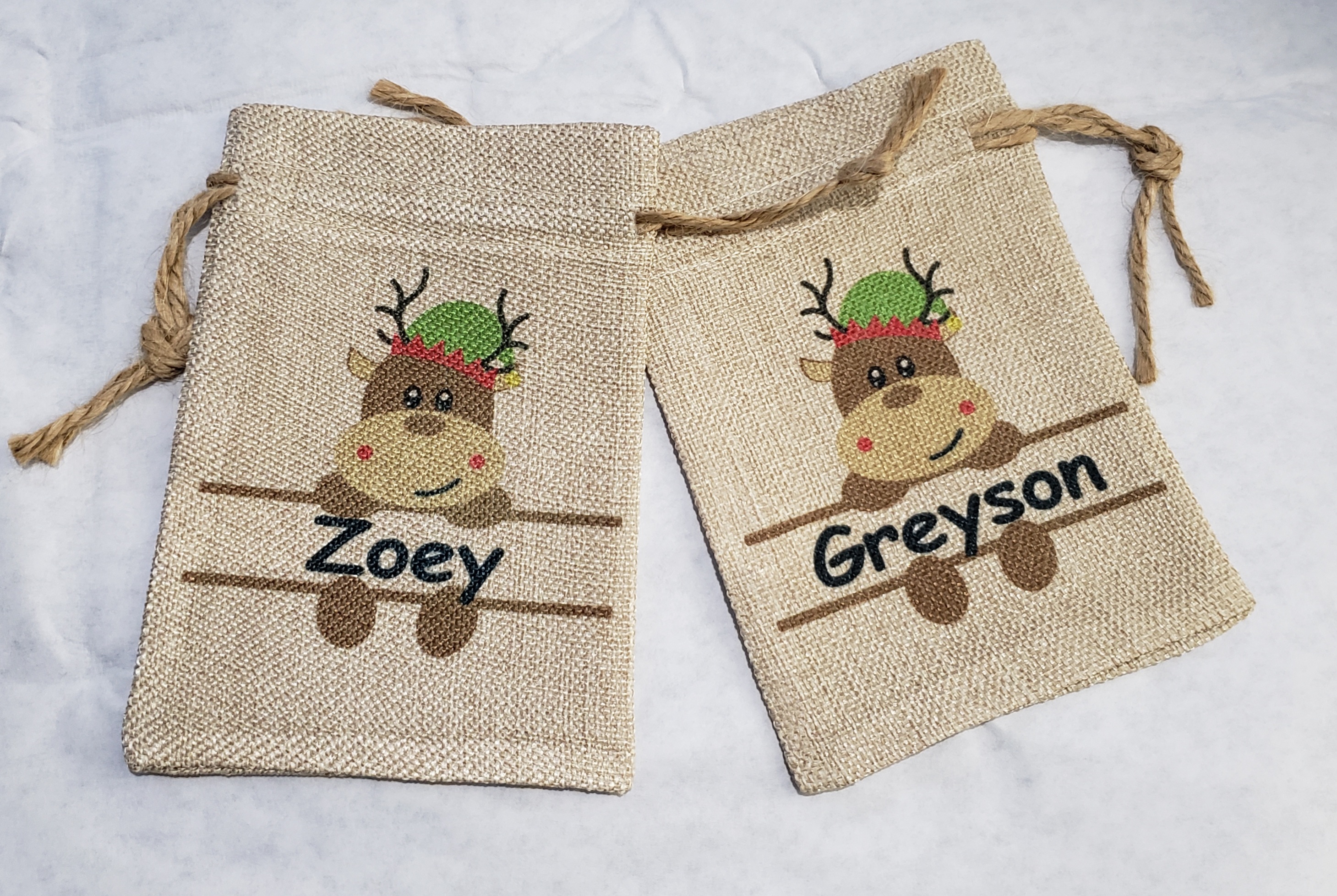 Christmas goodie bag made with sublimation printing