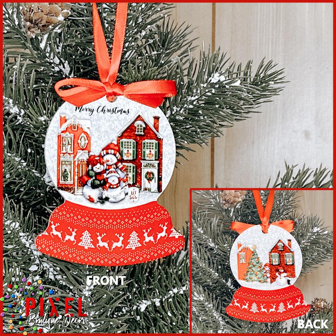 Conde Snowglobe Ornament made with sublimation printing
