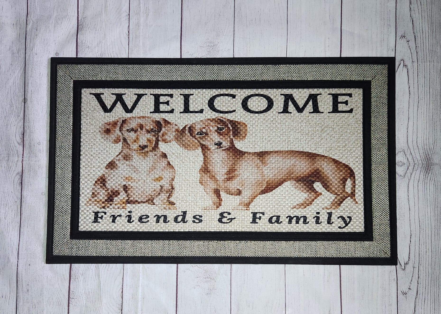 Dachshund Doormat made with sublimation printing