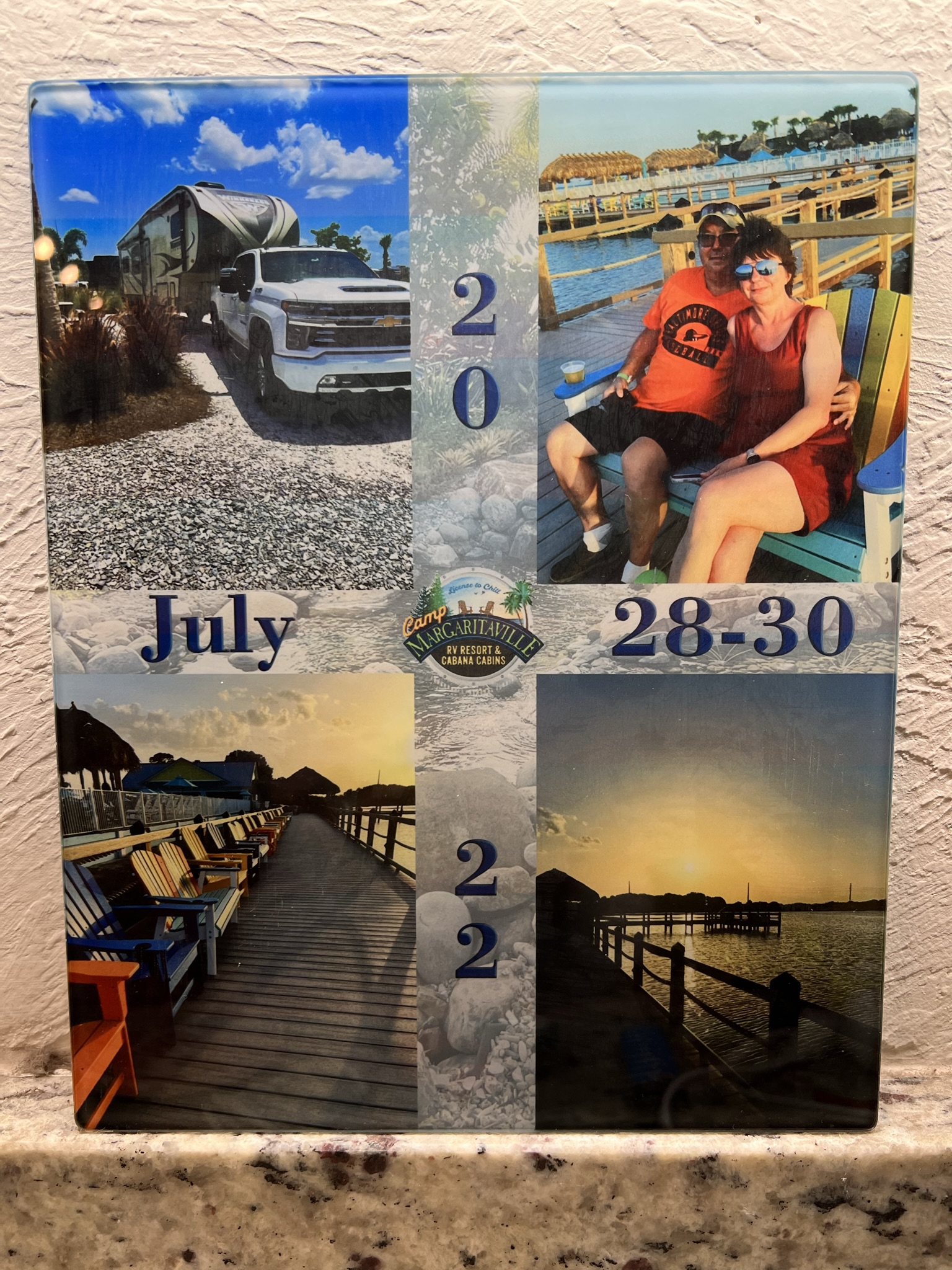Vacation Collage made with sublimation printing