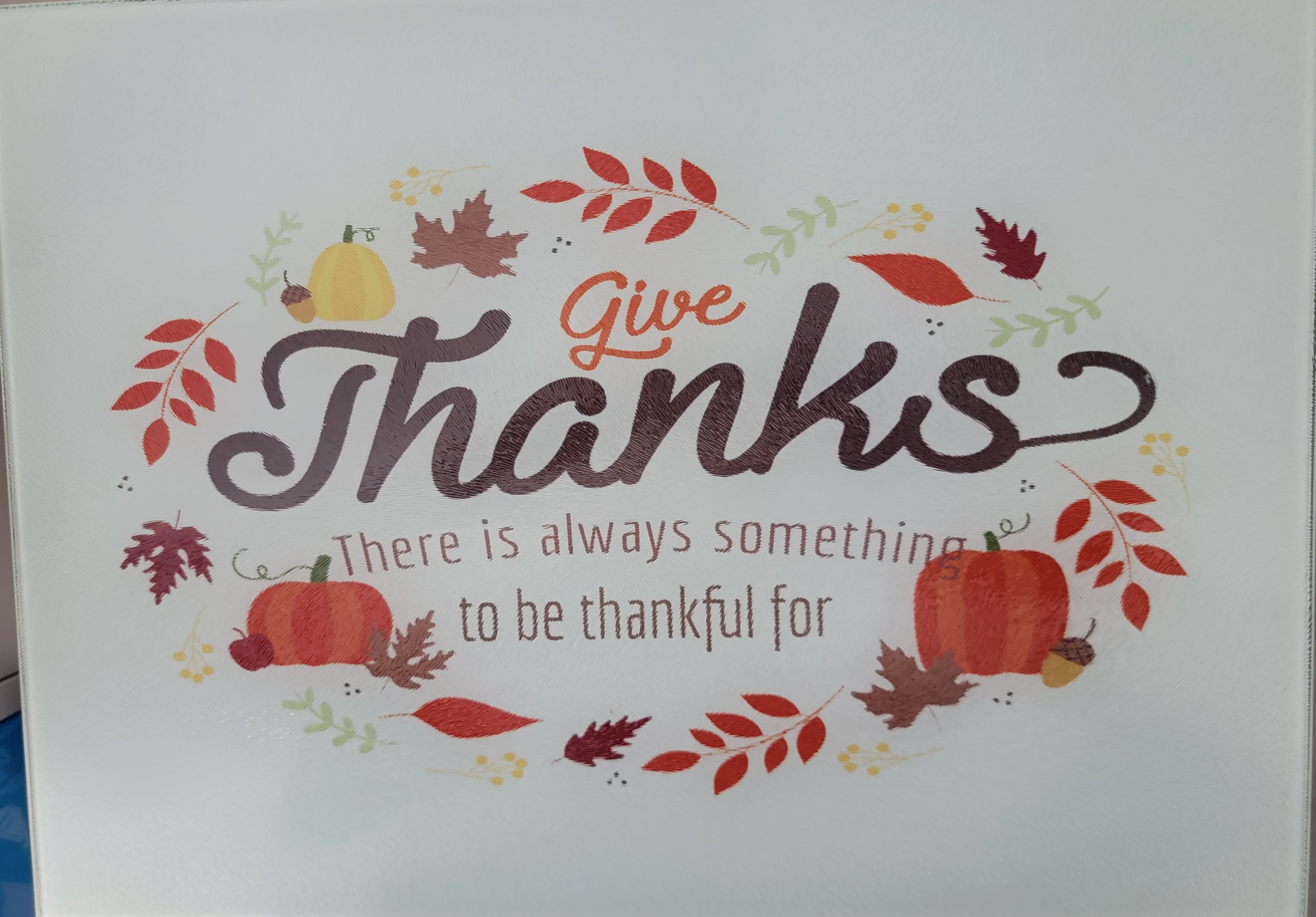Thanksgiving Cutting Board made with sublimation printing
