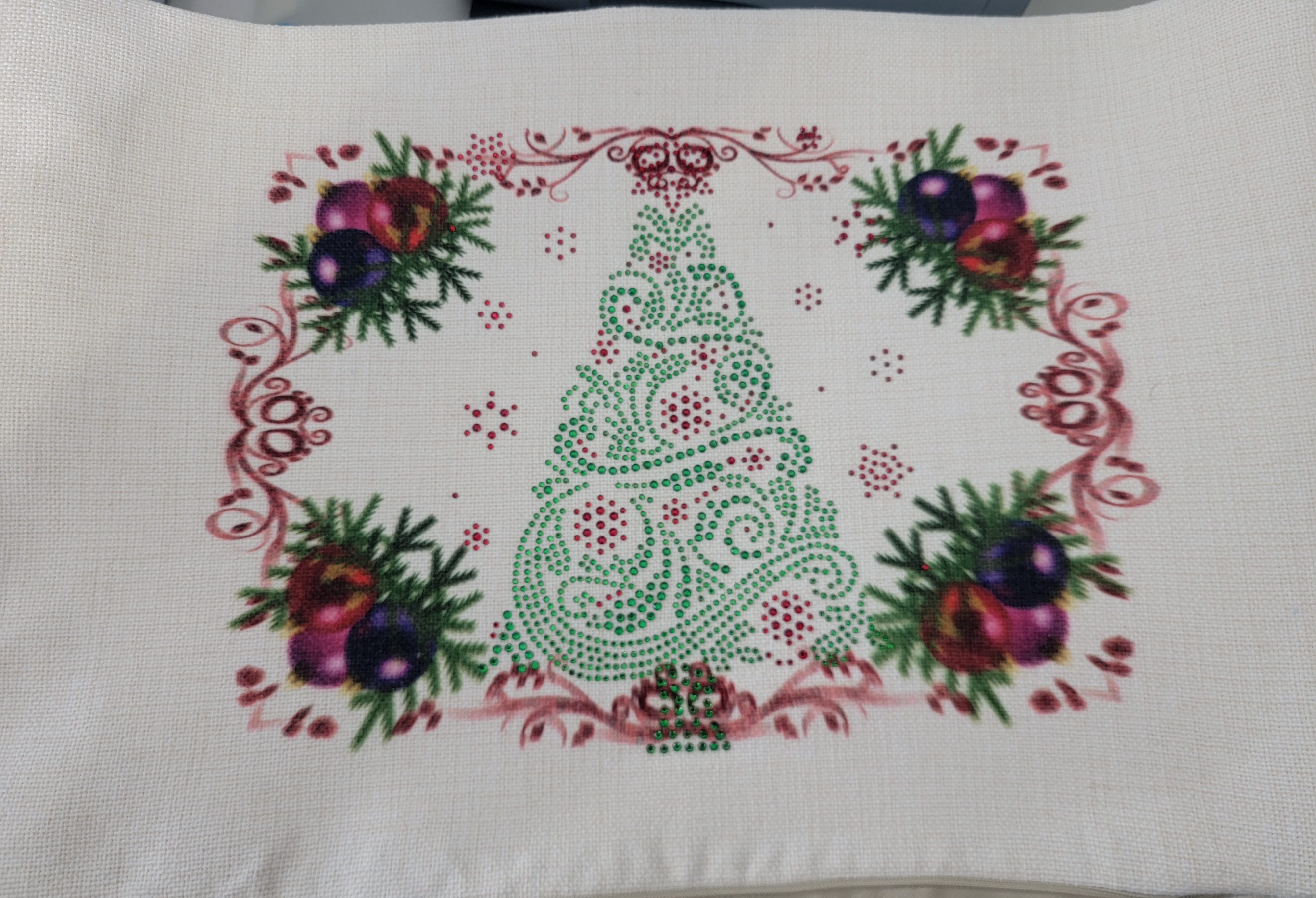 Christmas pillows made with sublimation printing