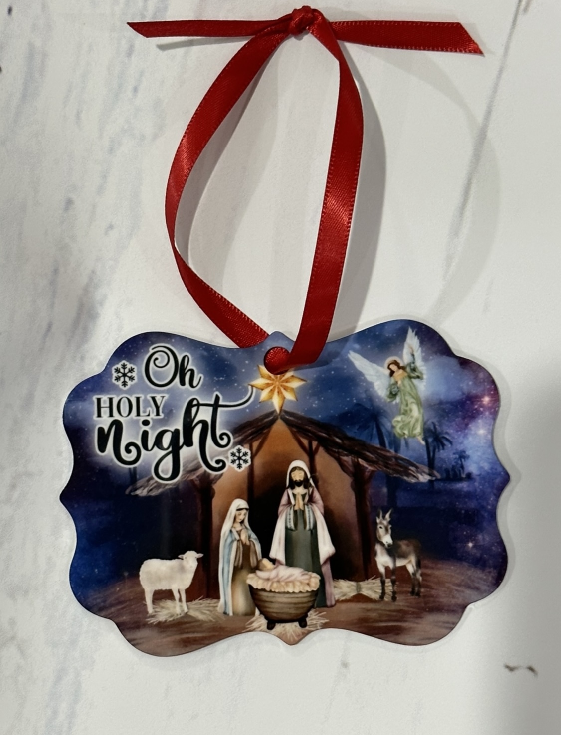 Christmas ornaments  made with sublimation printing