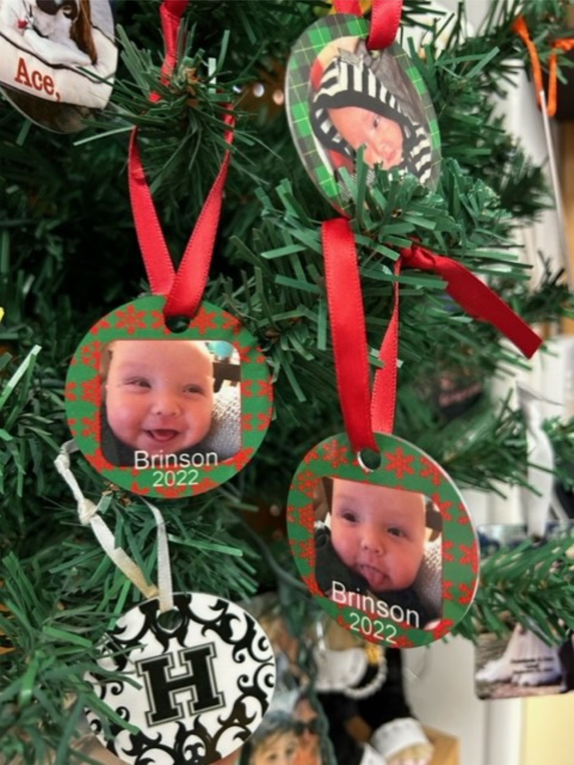 Small Christmas Ornaments made with sublimation printing