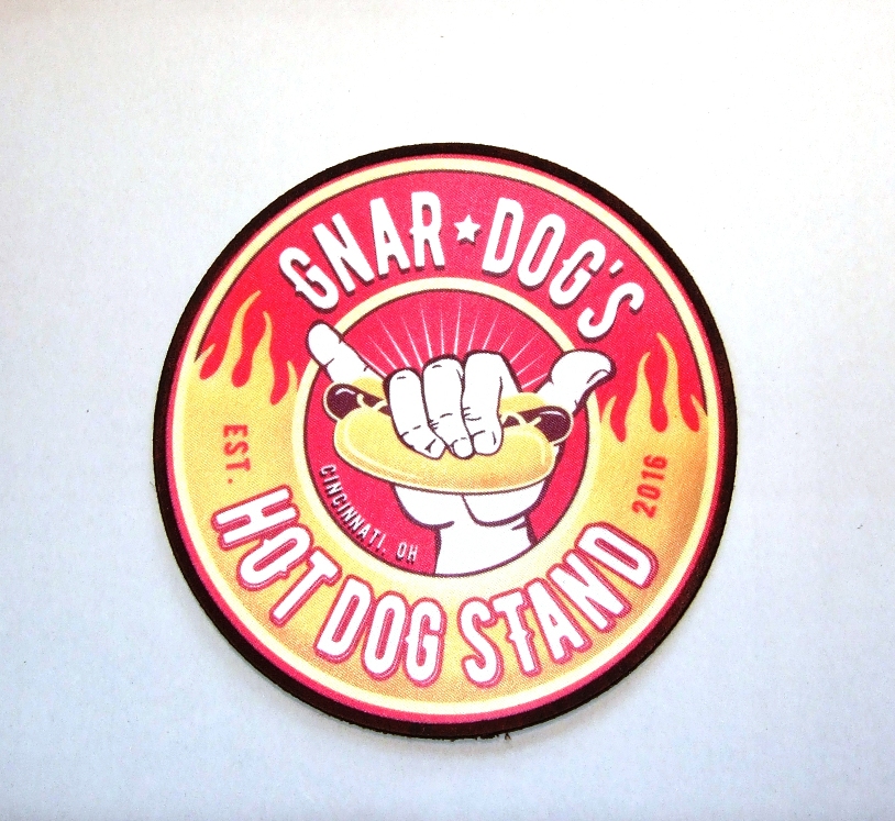 Gnar Dogs patch made with sublimation printing