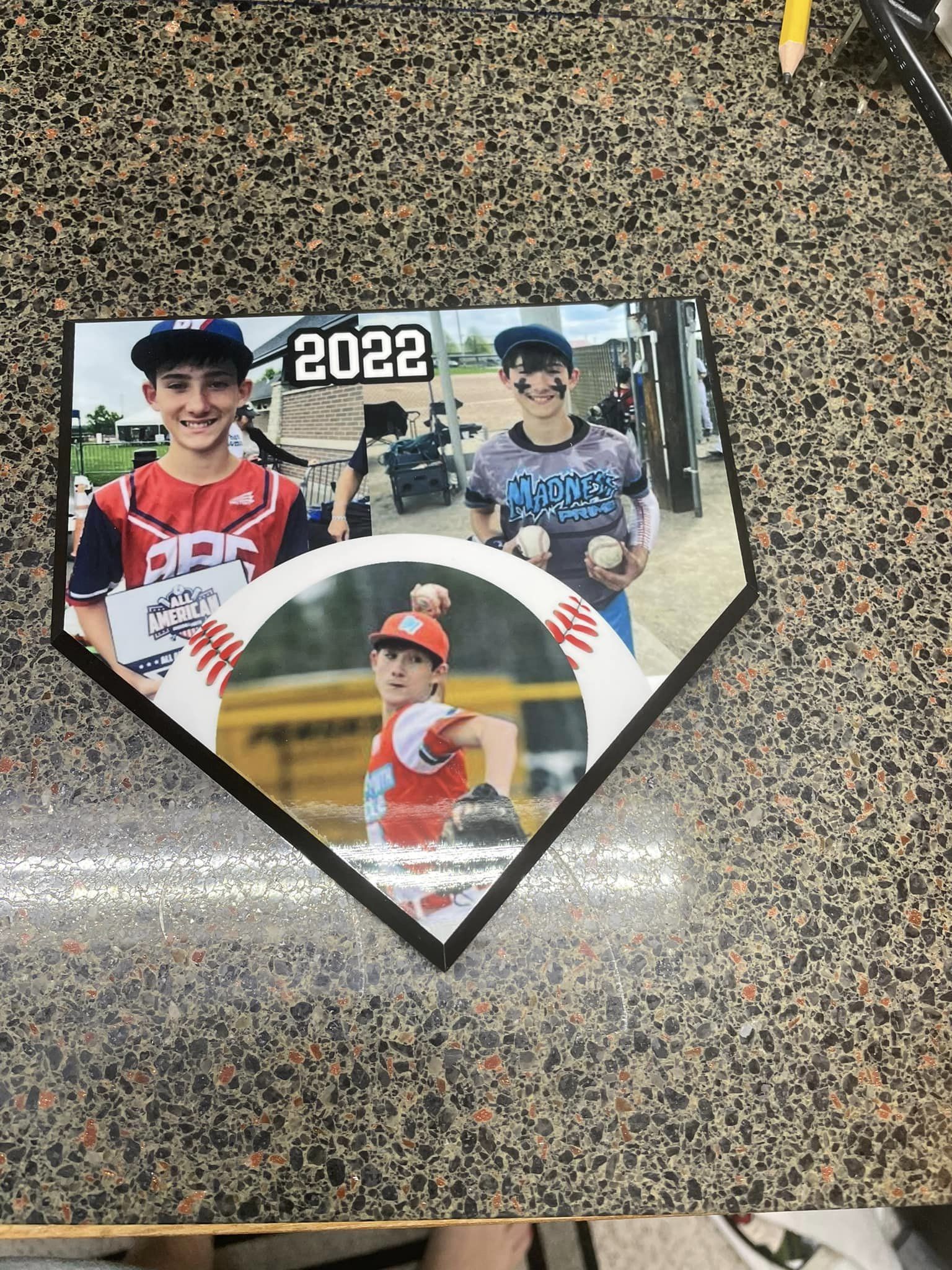Home Plate made with sublimation printing