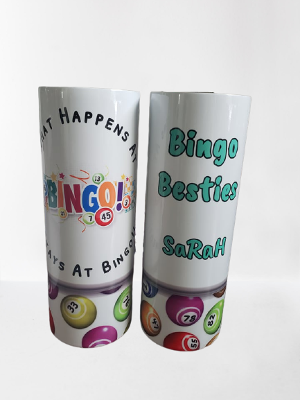 Bingo Tumbler for the WIN! made with sublimation printing