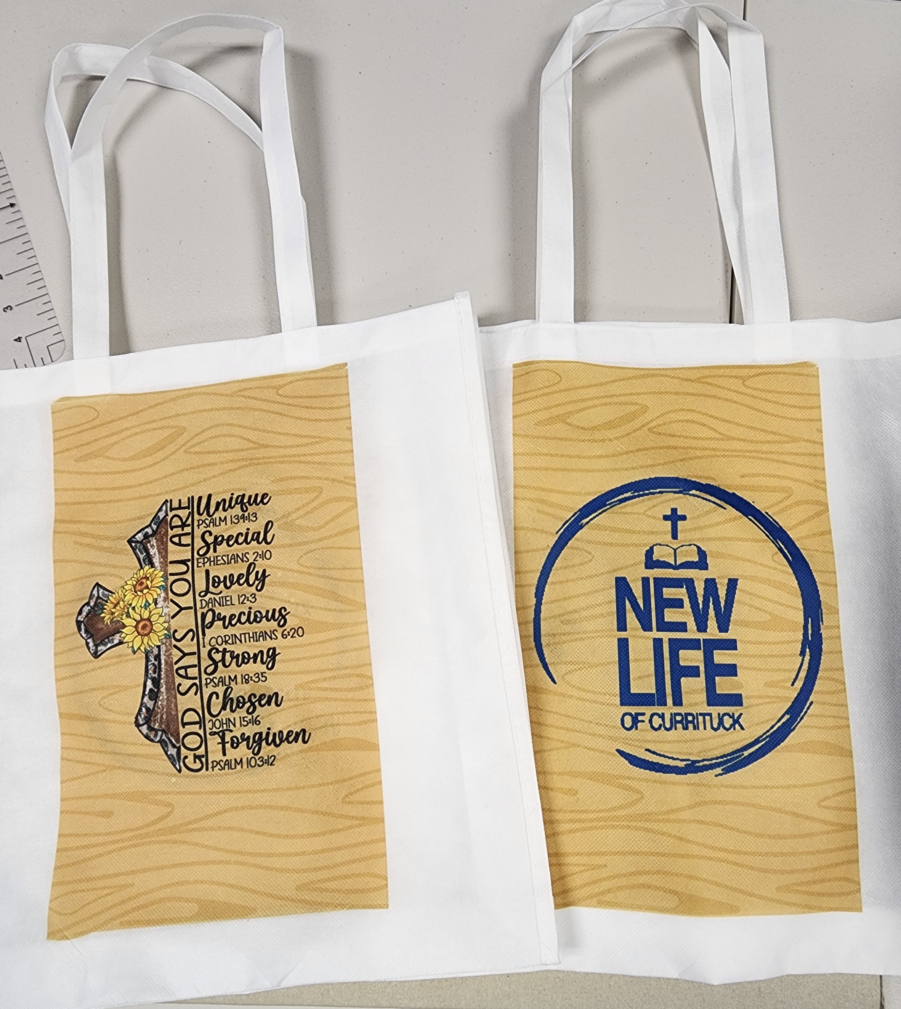 Reusable bags made with sublimation printing