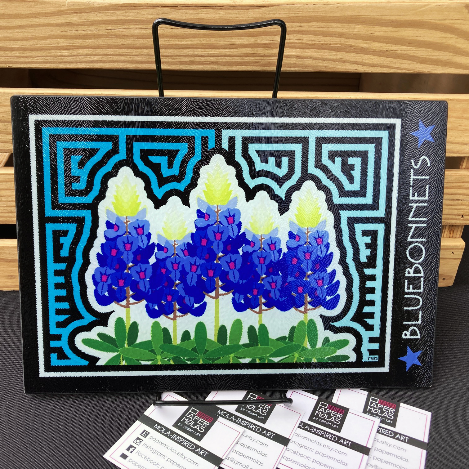 Bluebonnets made with sublimation printing
