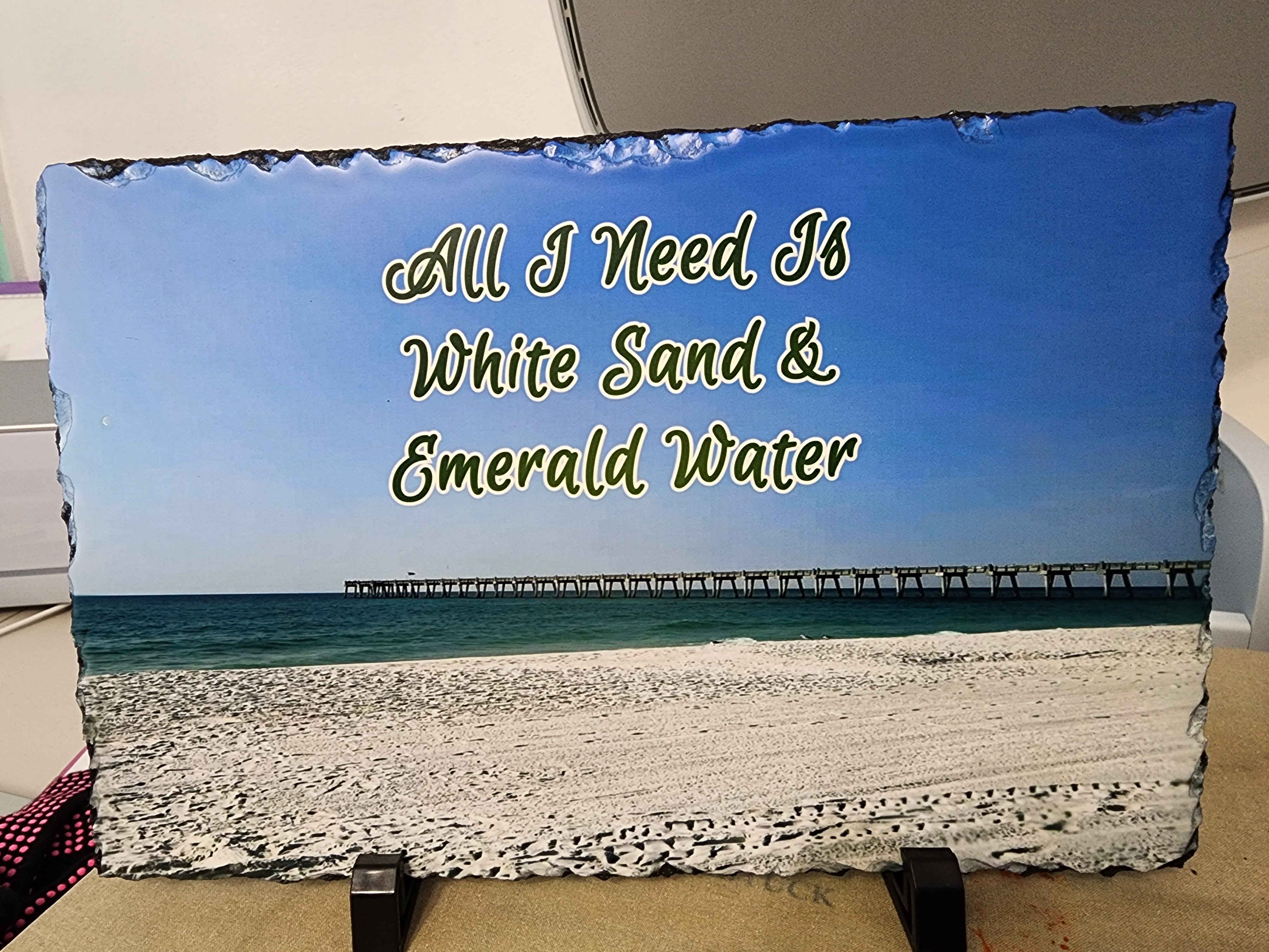 Vacation Slate made with sublimation printing