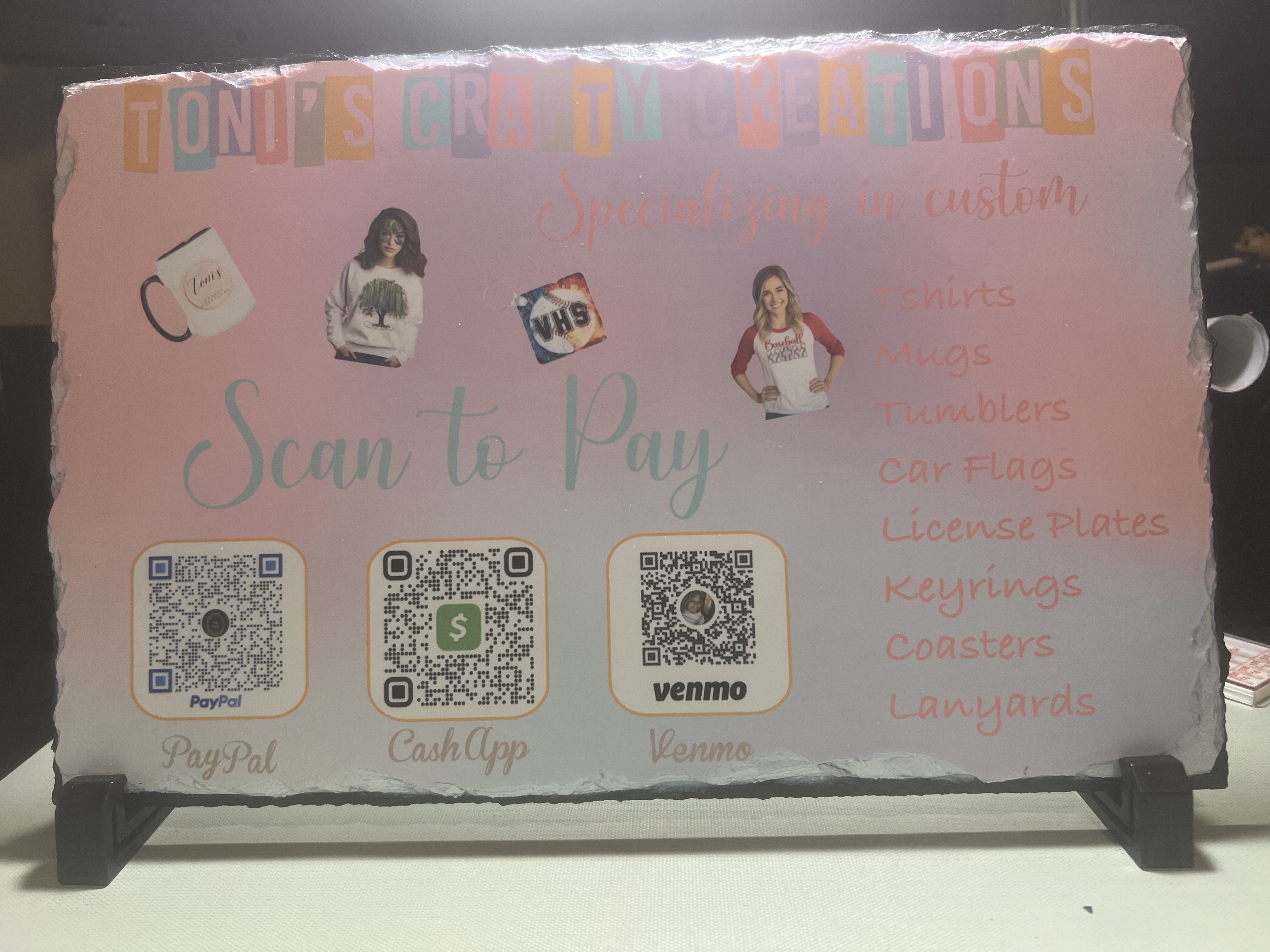 Pay Station made with sublimation printing