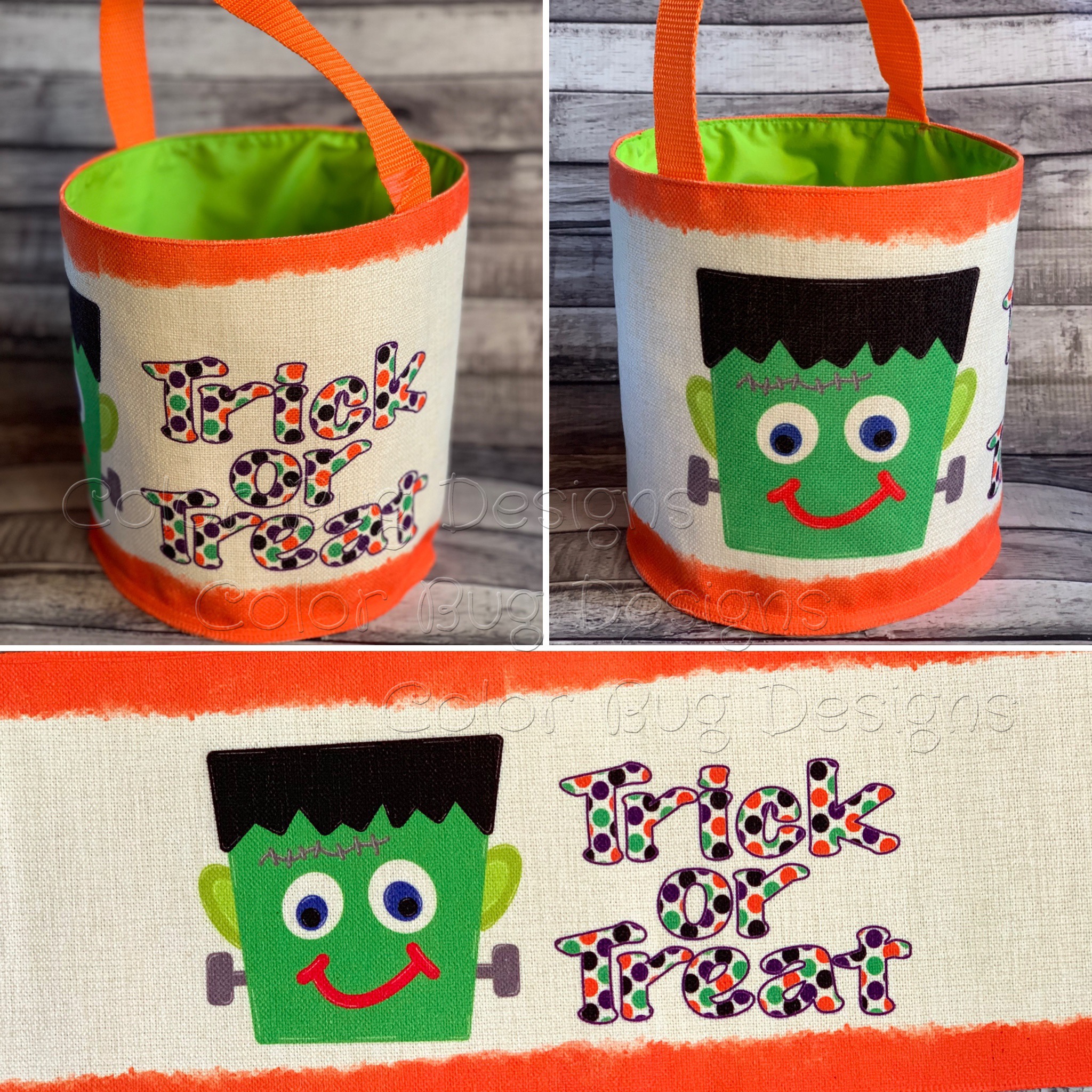 Halloween basket made with sublimation printing