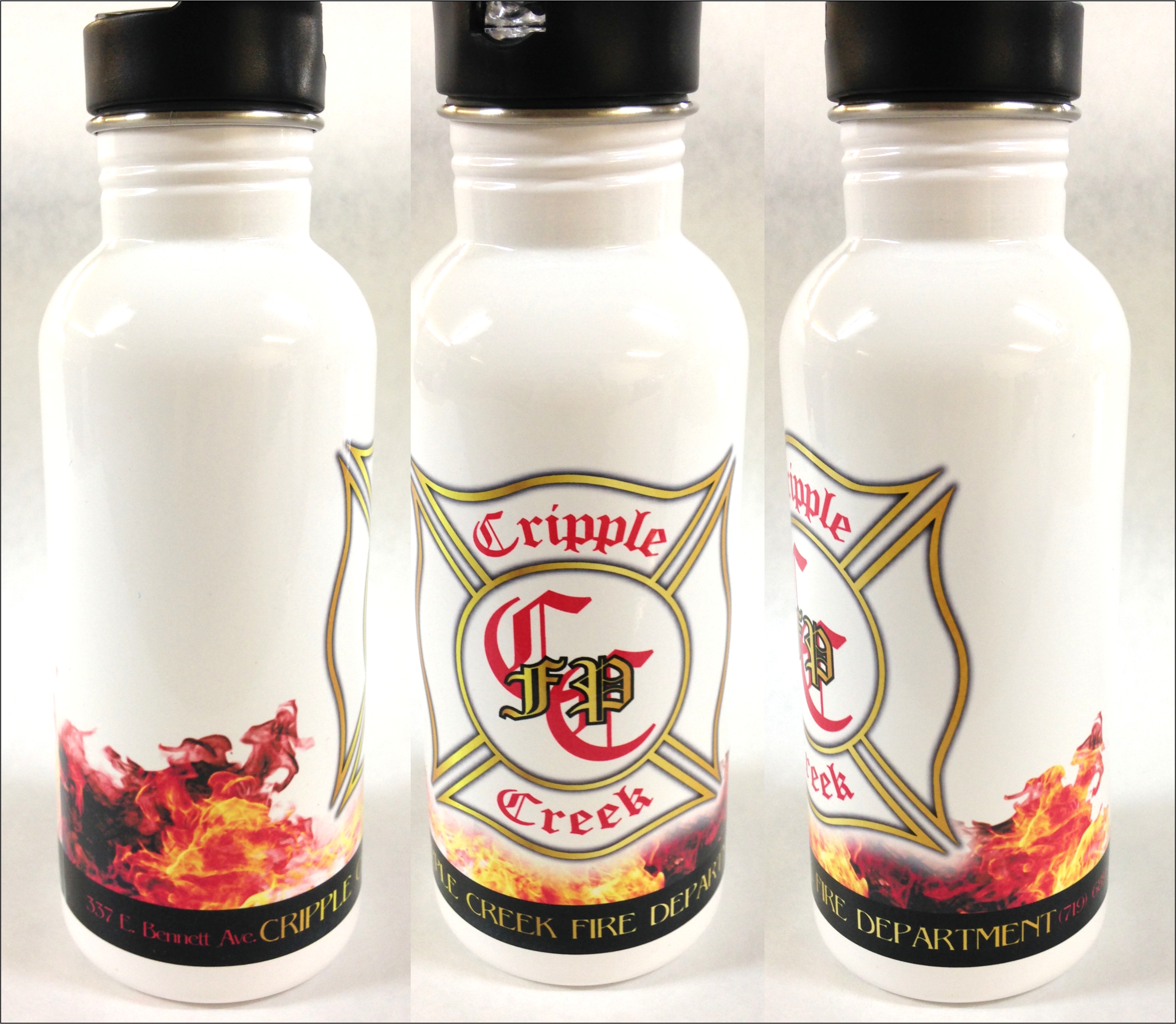 Cripple Creek Water Bottle made with sublimation printing