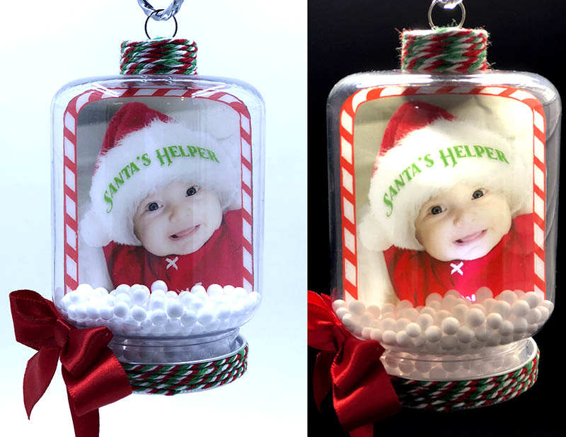 ColorLyte Mason Jar Ornament made with sublimation printing
