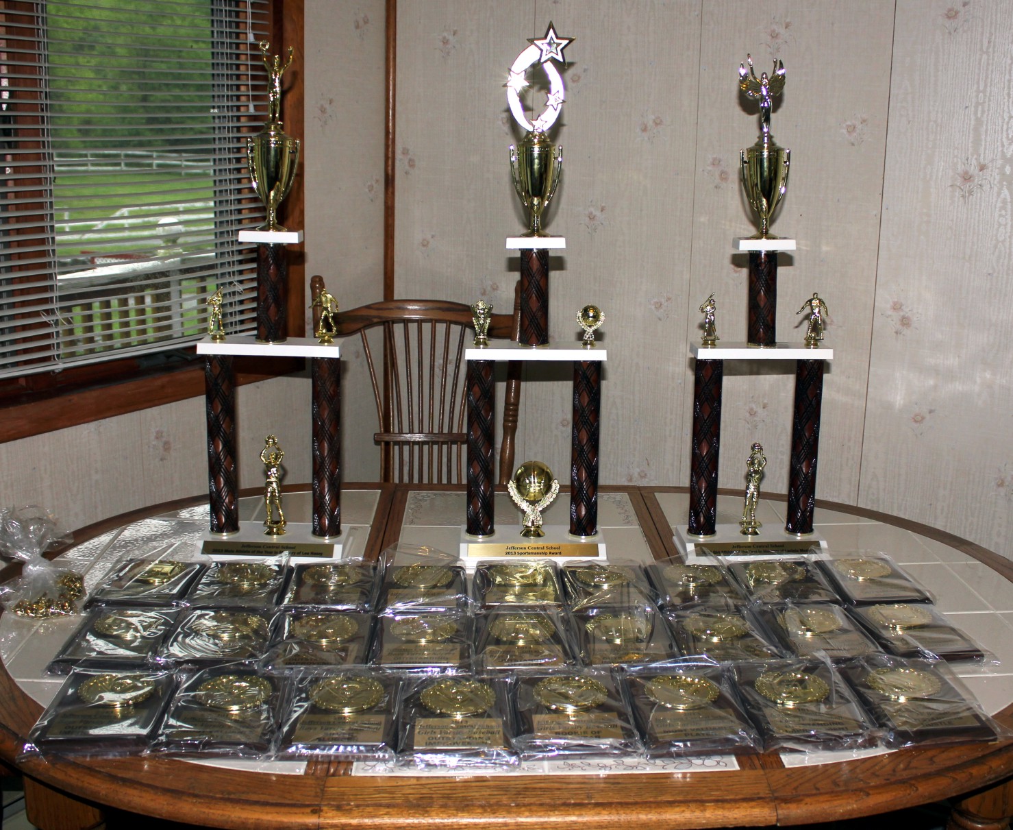 Plaques, Trophies, and Pins...Oh My! made with sublimation printing