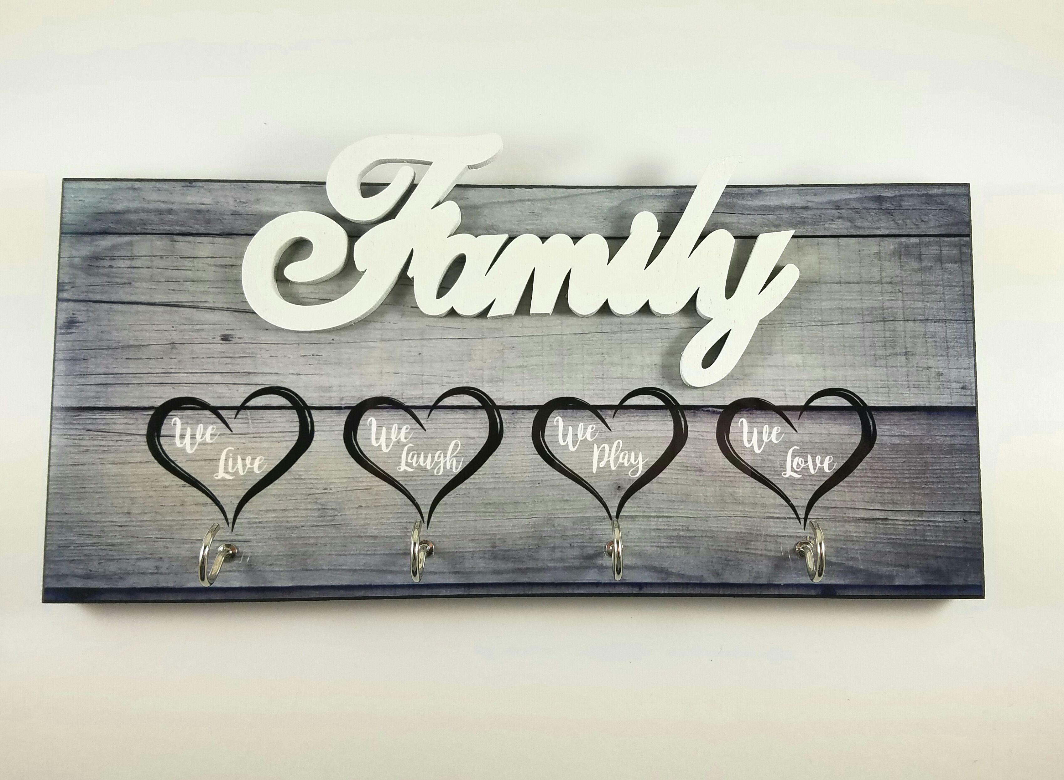 Family Key Rack made with sublimation printing