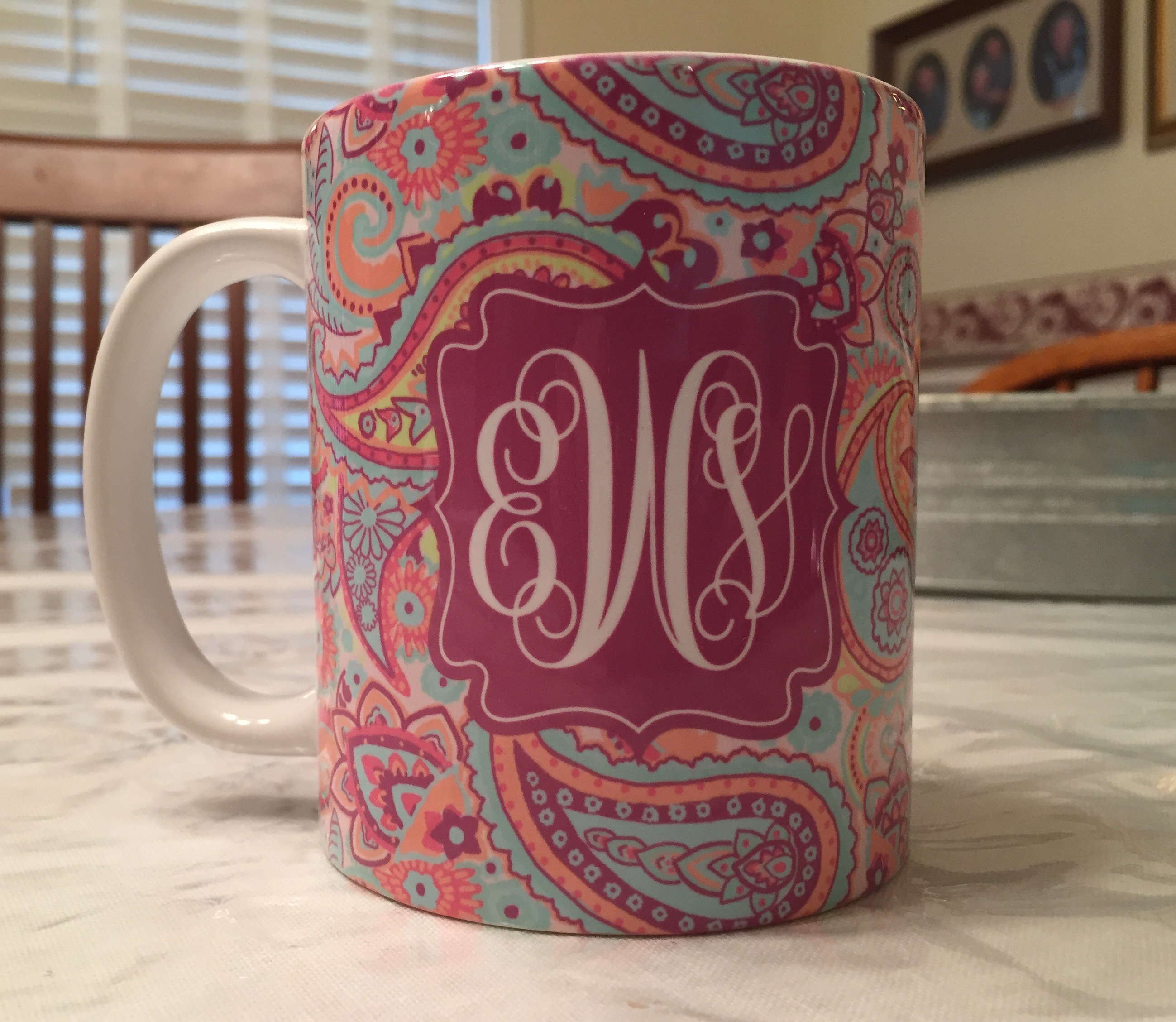 Paisley mug made with sublimation printing
