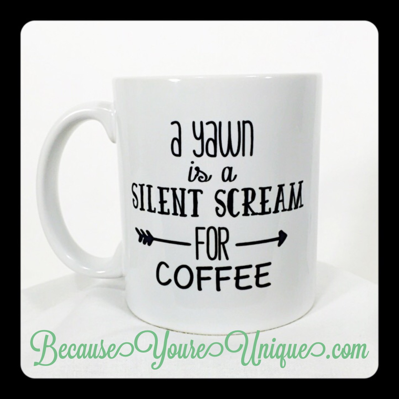 Silent Scream For Coffee made with sublimation printing