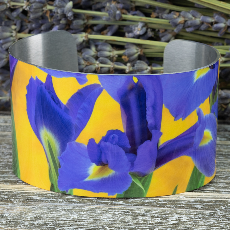 Spring Contest-Iris Cuff Bracelet made with sublimation printing
