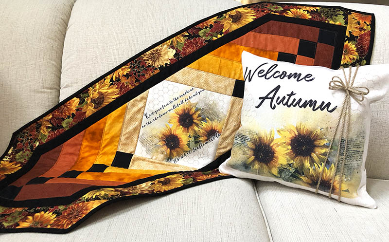 FALL CONTEST  Pillow and Runner made with sublimation printing