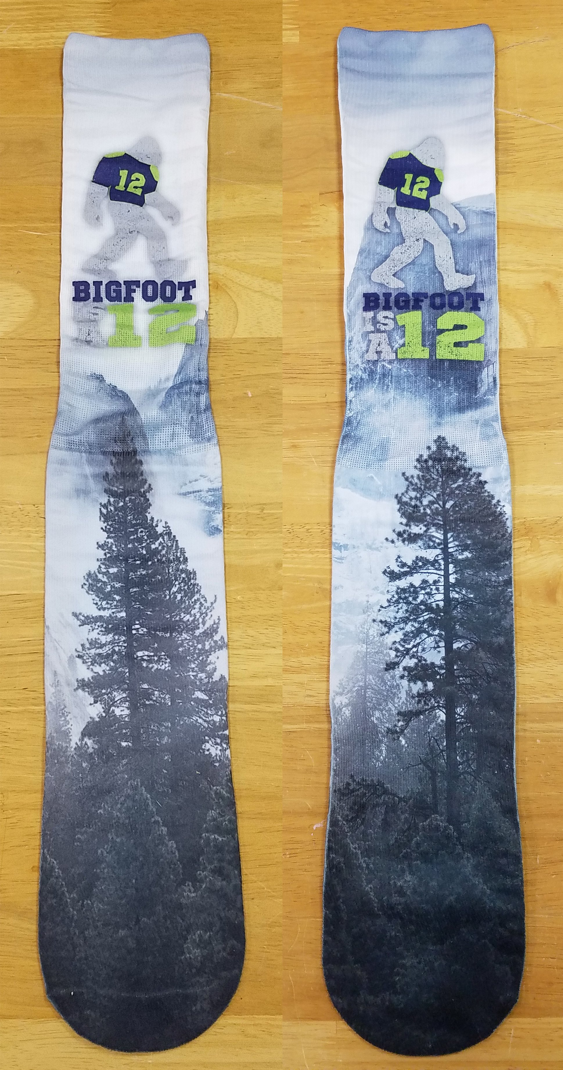 Bigfoot is a 12 made with sublimation printing
