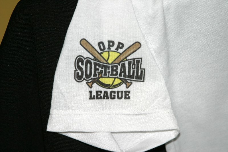 Opp Softball League Tee made with sublimation printing