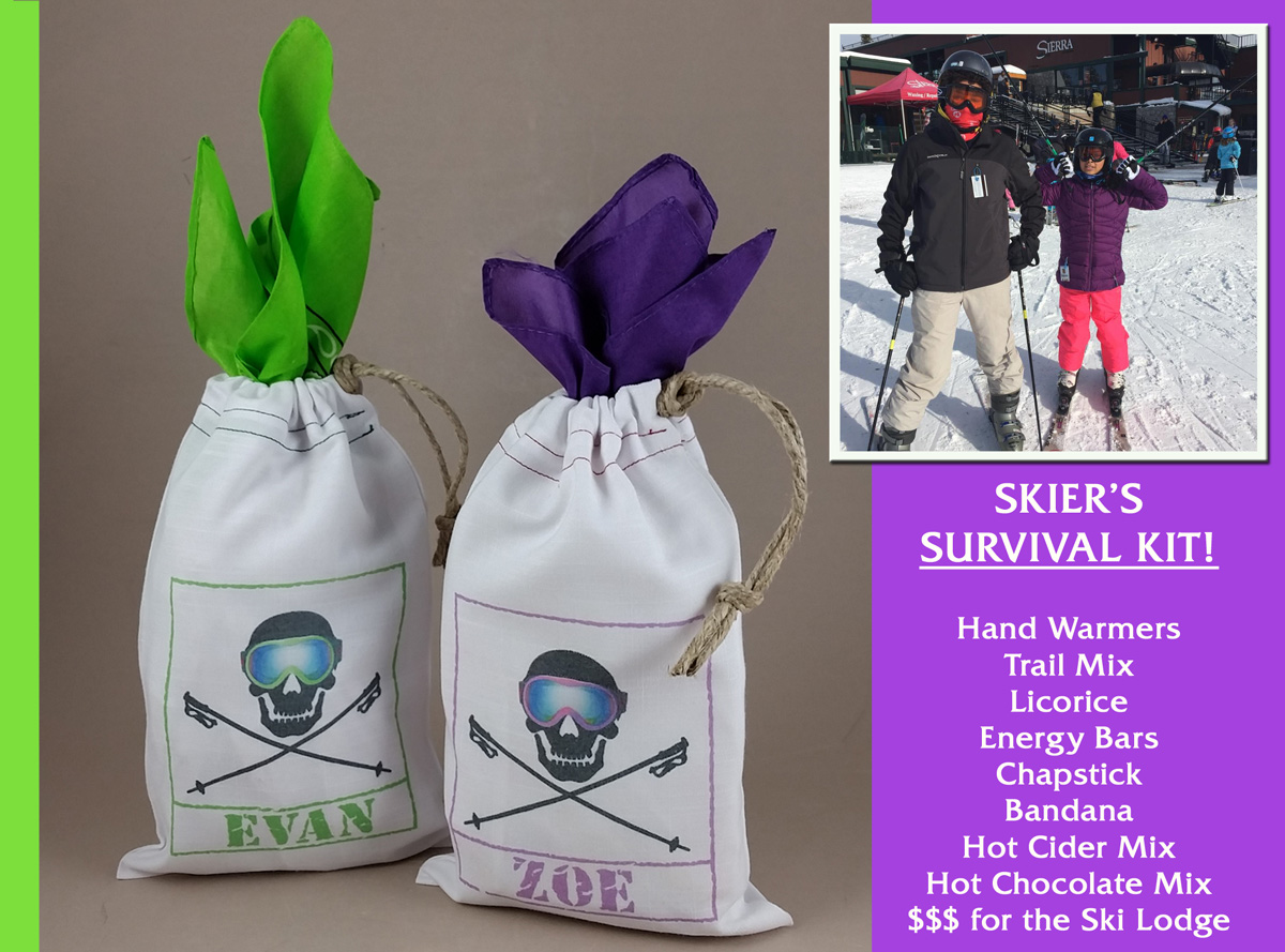 Skiers' Survival Kits made with sublimation printing