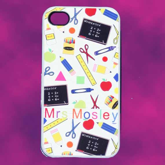 Teacher iPhone case made with sublimation printing