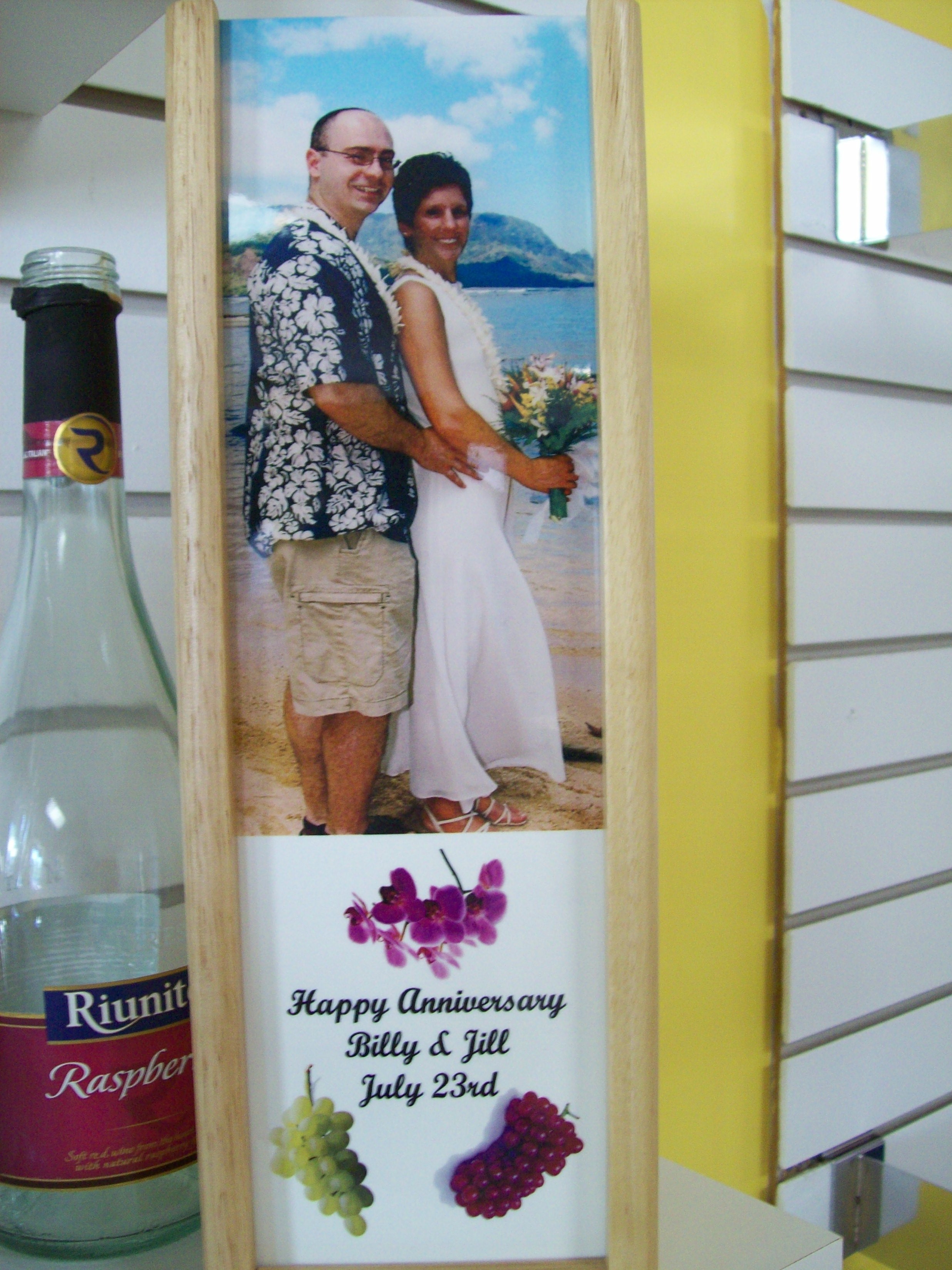 wine box made with sublimation printing