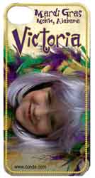 Vicotria's Mardi Gras iPhone made with sublimation printing