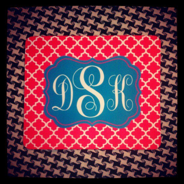 Monogram Mousepad made with sublimation printing