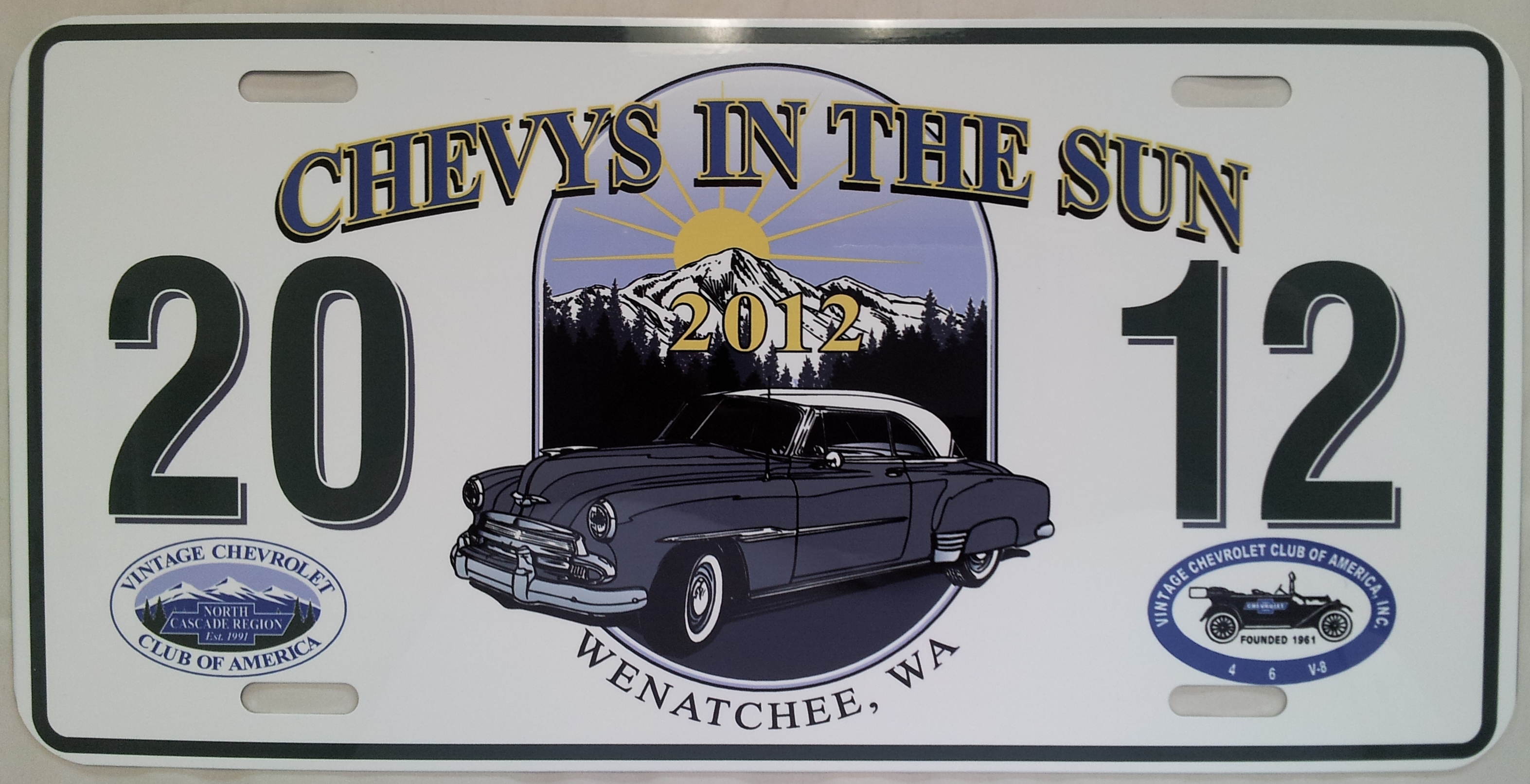 License Plates for Car Show made with sublimation printing