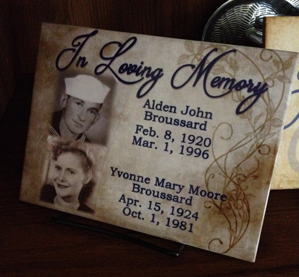 Memorial Tile made with sublimation printing