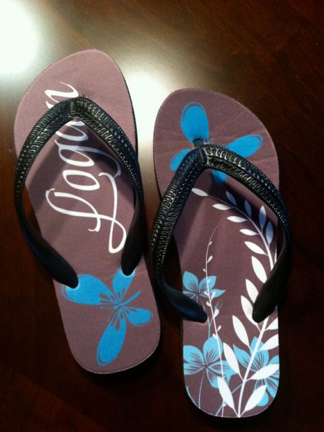 Logan's Flips made with sublimation printing