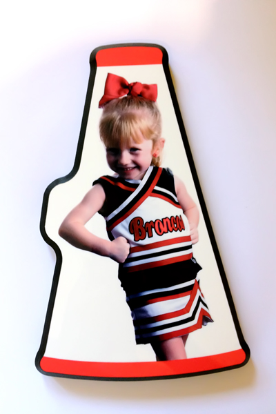 Megaphone Plaque made with sublimation printing