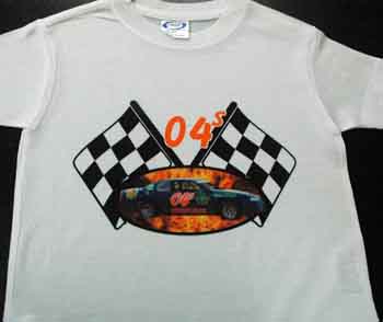 Toddler Racing T made with sublimation printing