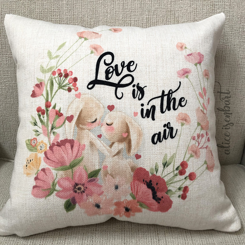 Valentine Pillow Sham made with sublimation printing
