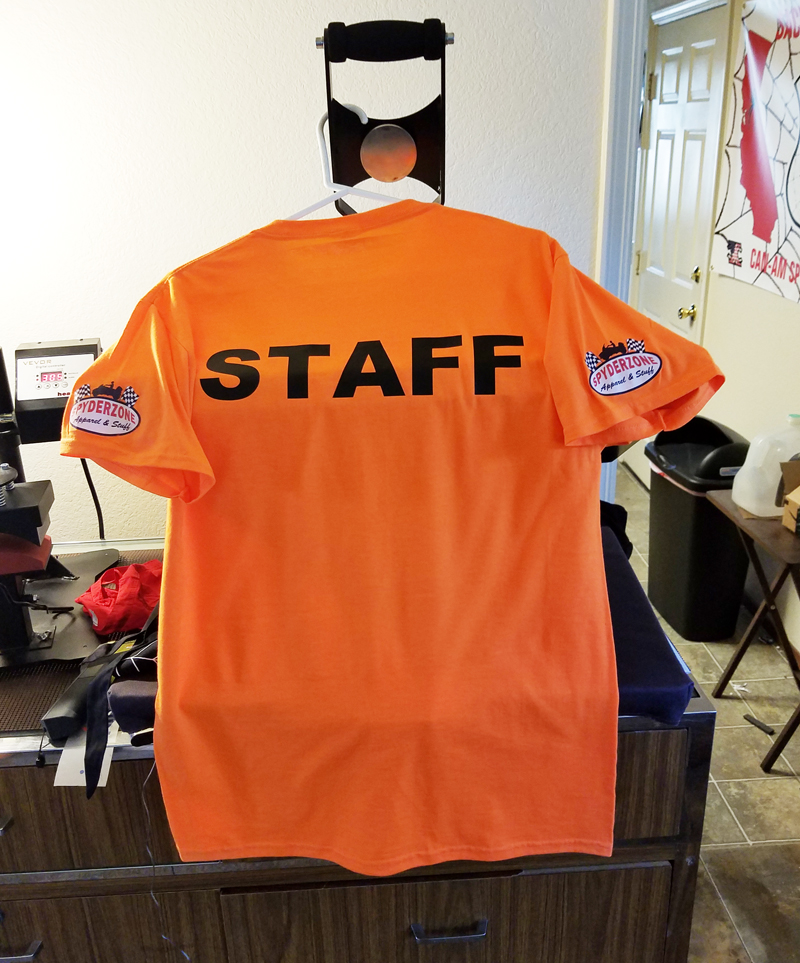Can Am Spyder Rally Staff T's made with sublimation printing