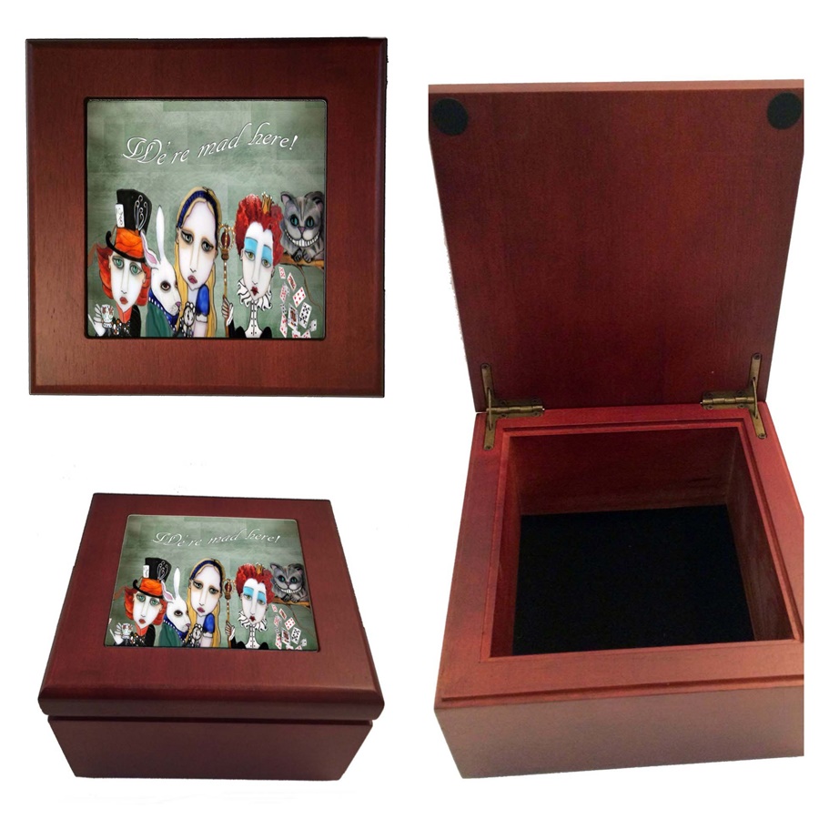 Alice In Wonderland Wooden Box made with sublimation printing