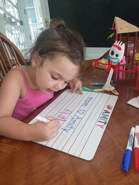 Preschool Writing Board made with sublimation printing