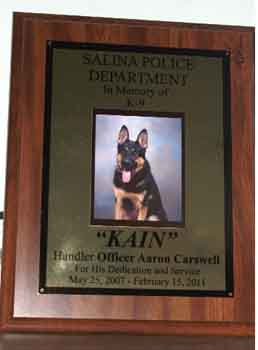 k-9 memorial made with sublimation printing