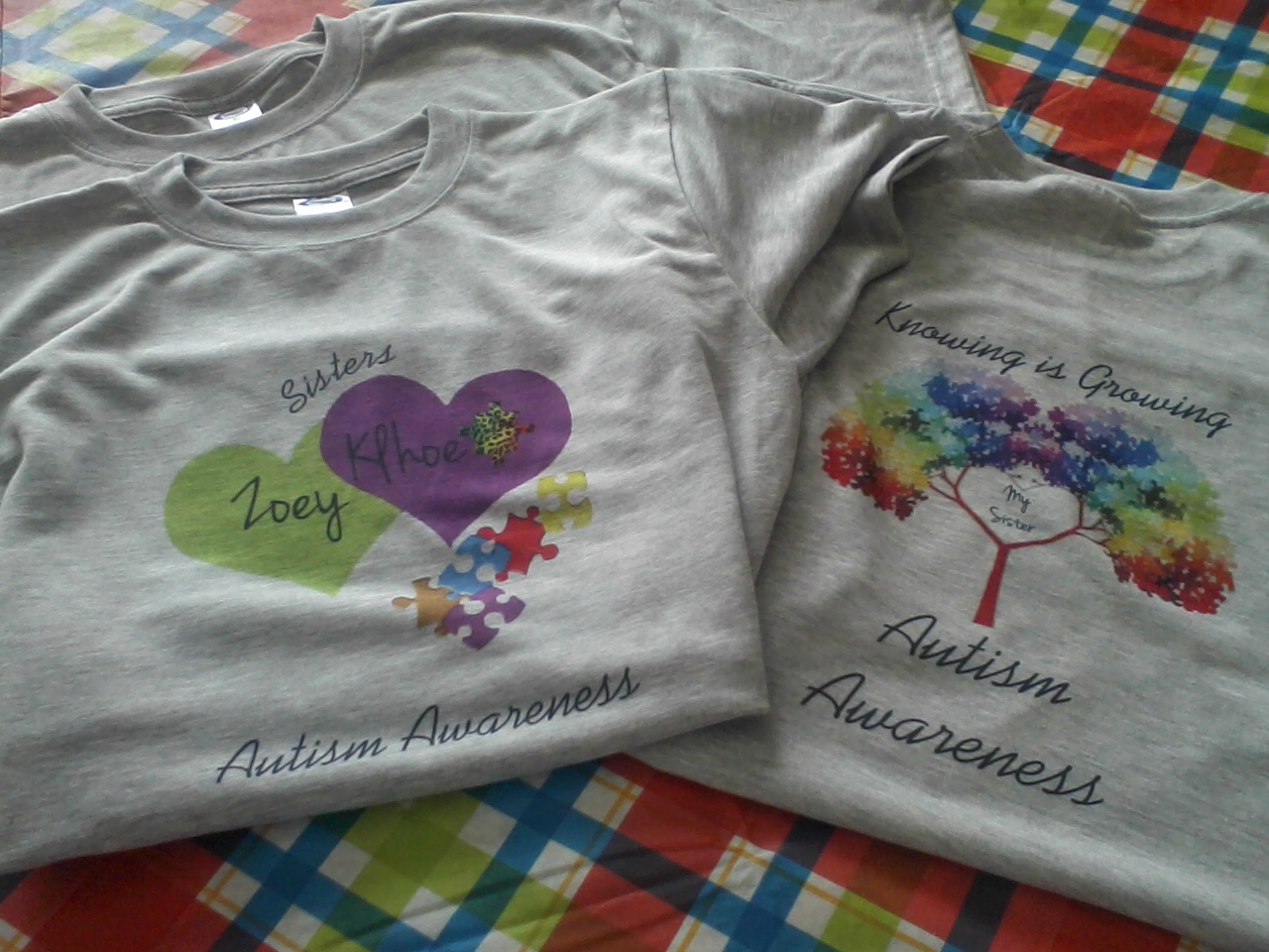 autism awareness week made with sublimation printing