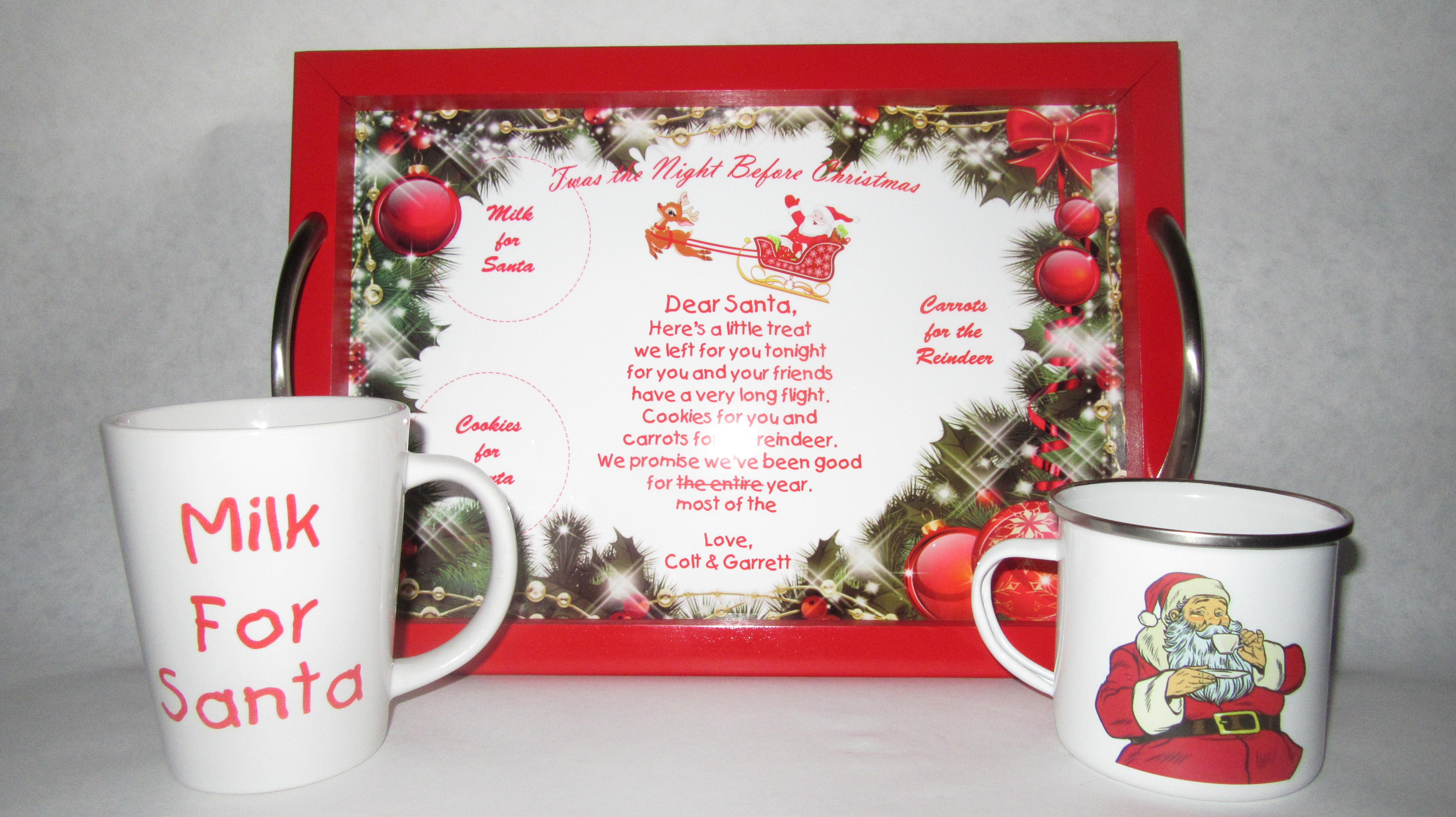 Night befor Christmas Tray & Cup made with sublimation printing