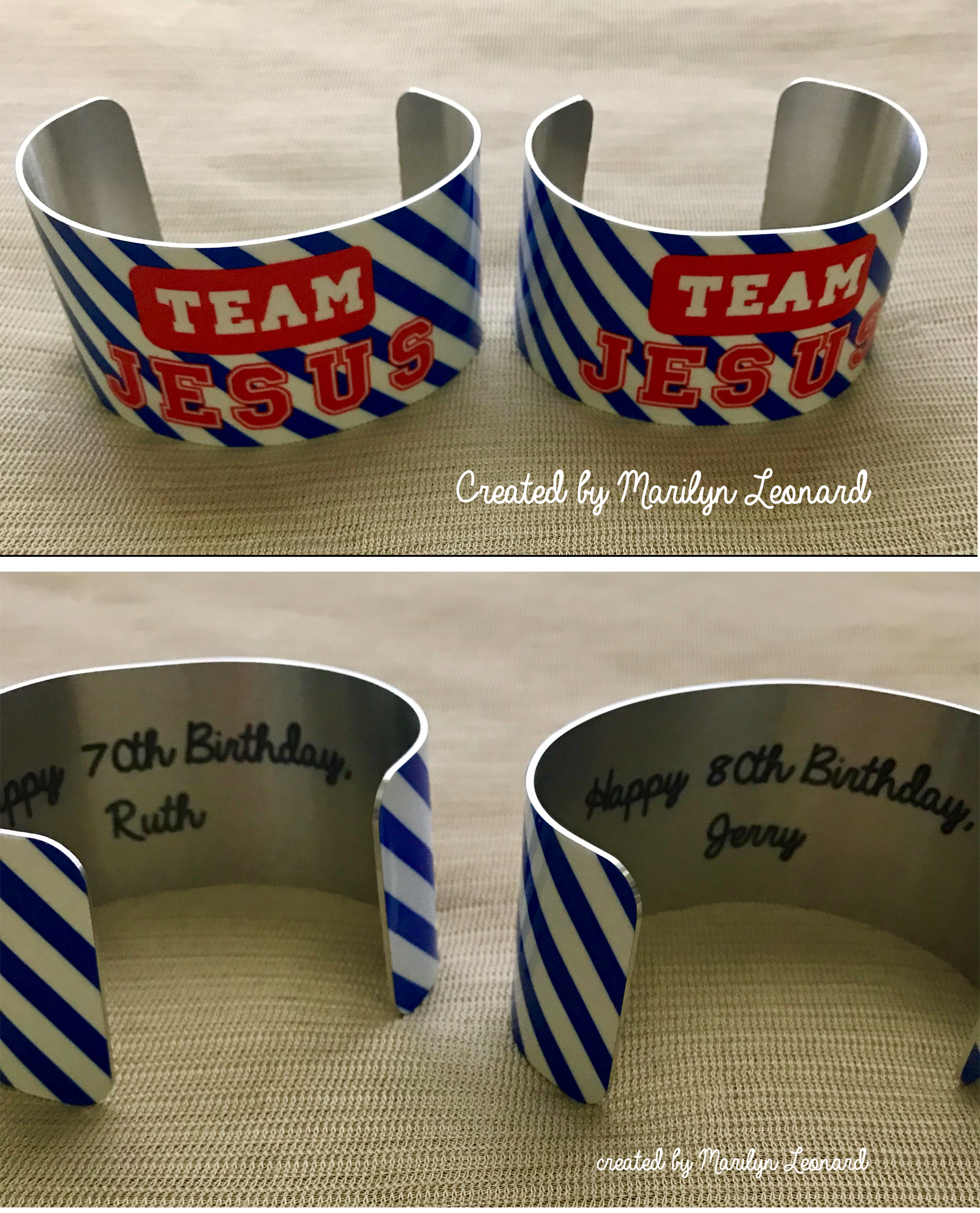 Team Jesus Bracelets made with sublimation printing
