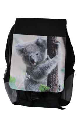 Koala Backpack made with sublimation printing