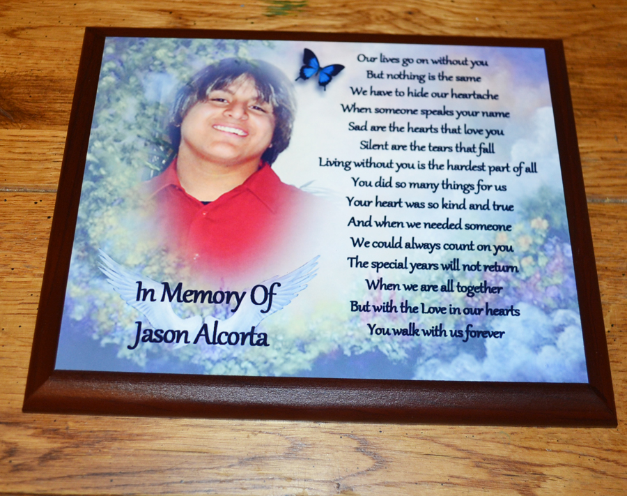memorial plaque made with sublimation printing