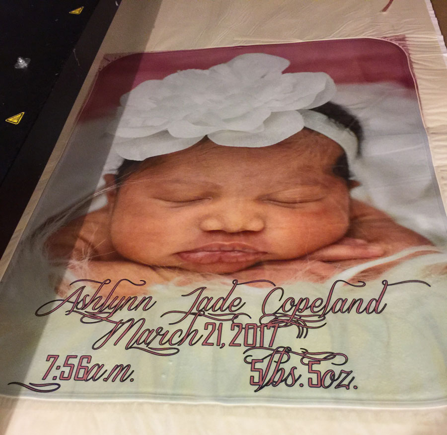 Baby Blanket made with sublimation printing