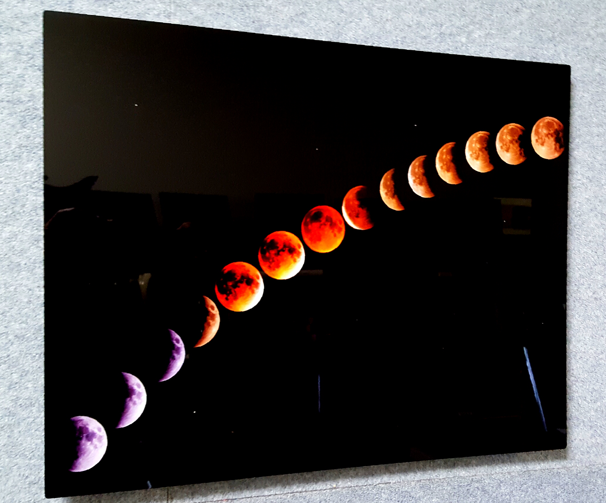 Lunar eclips made with sublimation printing